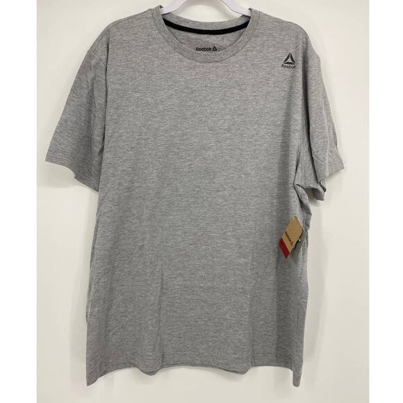 Reebok Mens Gray Training Crewneck T-shirt NEW XL - Picture 1 of 9